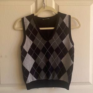 brandy melville plaid sweater vest